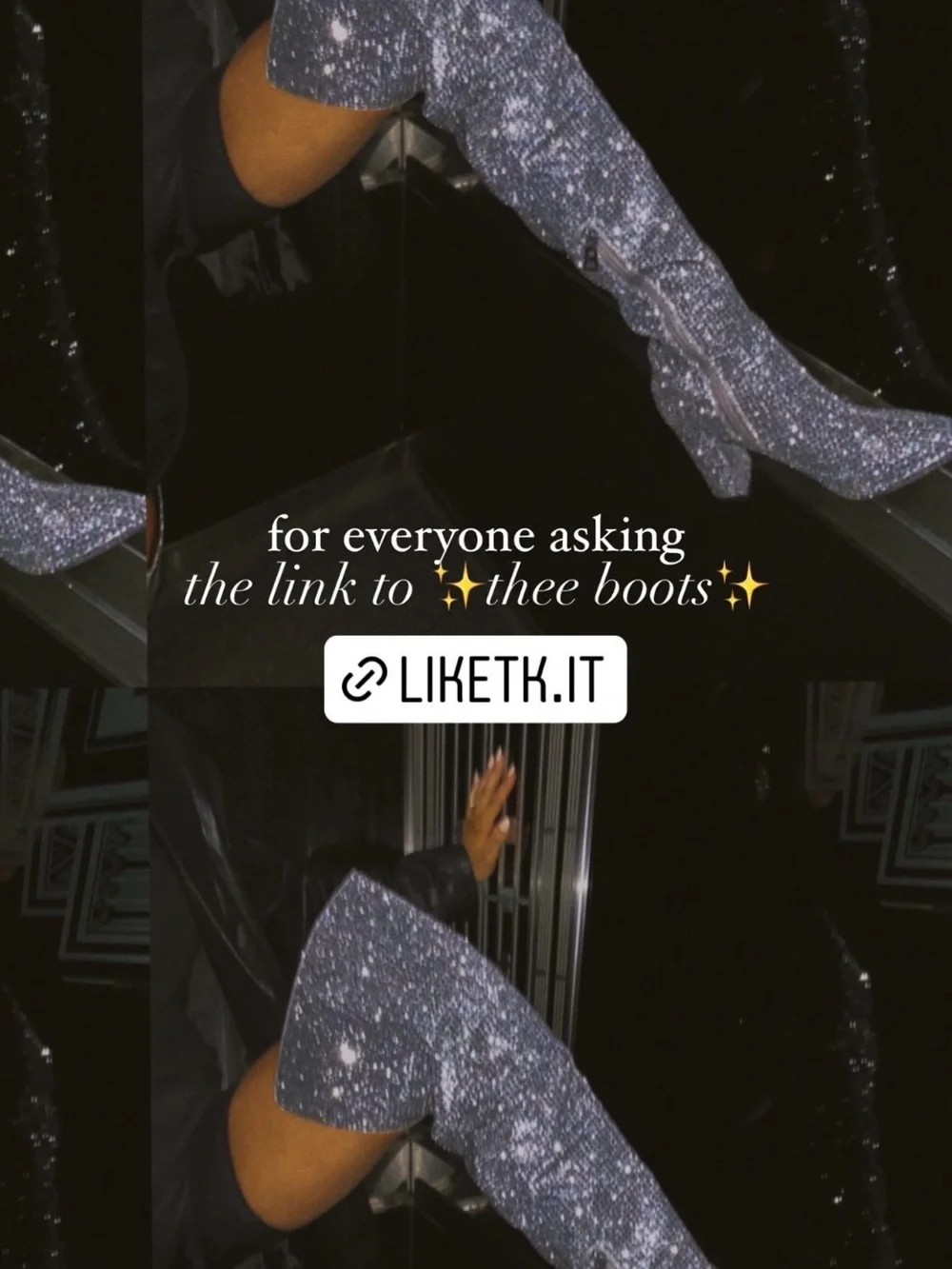 Silver Rhinestone Over-the-Knee Block Heel Boots